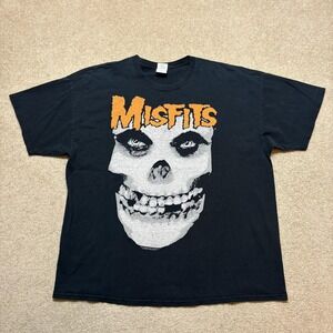 Misfits Shirt Mens 2XL Black Fall 2014 Tour Skull Graphic Crimson Ghost Punk Tee